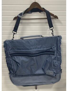 Vintage Verdi 60s Mens Travel Case Folding Suit Garment Bag Blue 24" x 44" Large